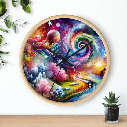 "Chronicles of Change: A Timeless Tapestry" - The Alien Wall Clock