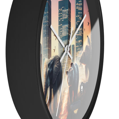 "Urban Zoology: A Surreal Cityscape" - The Alien Wall Clock