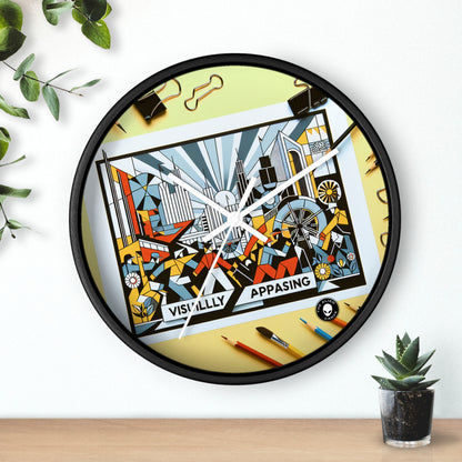 "Constructive City: A Vibrant Celebration of Urban Progress" - The Alien Wall Clock Constructivism