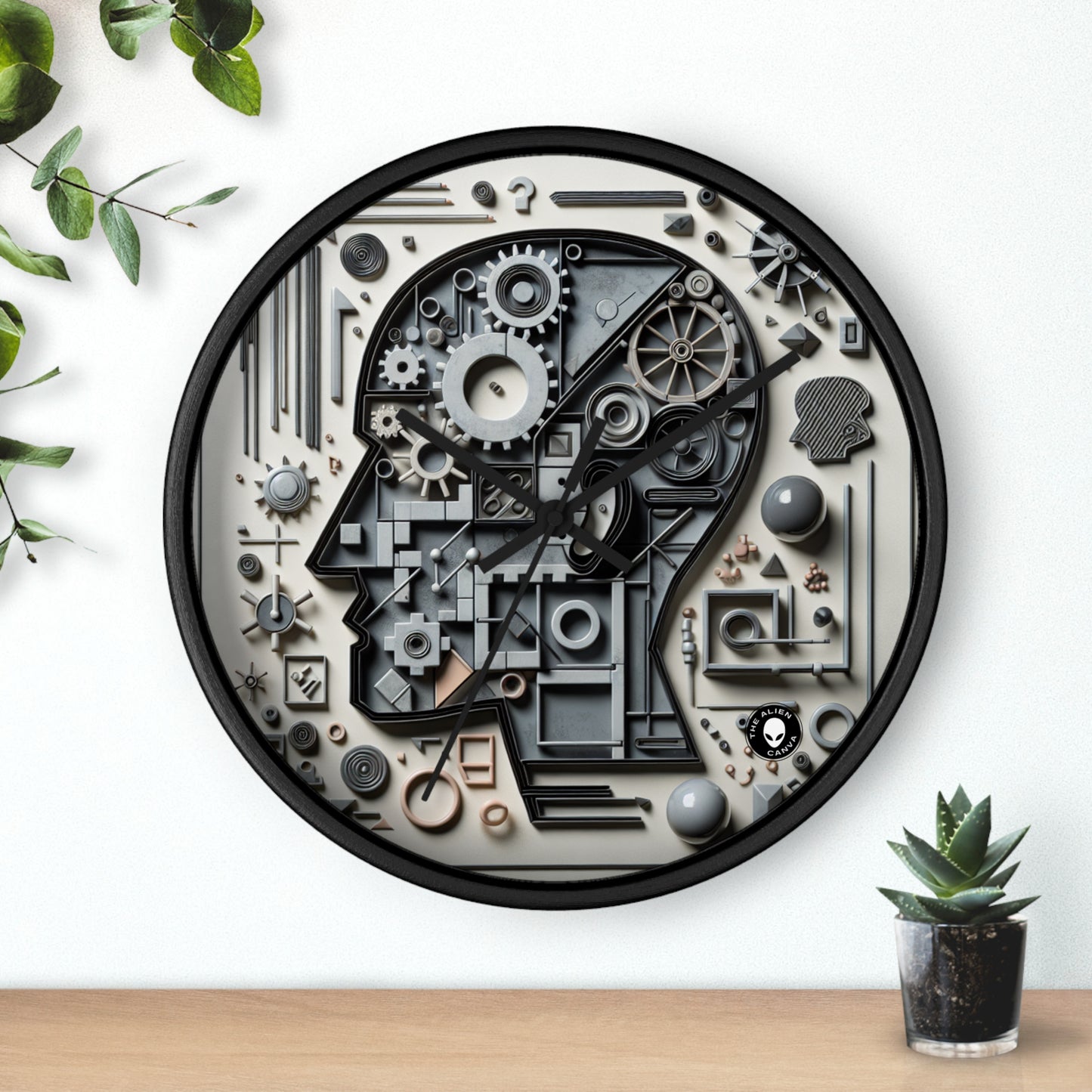 "Capas temporales: el viaje de la vida a través de imágenes abstractas" - El arte conceptual del reloj de pared alienígena