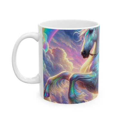 "Mermaid and Unicorn Adventure" - The Alien Ceramic Mug 11oz