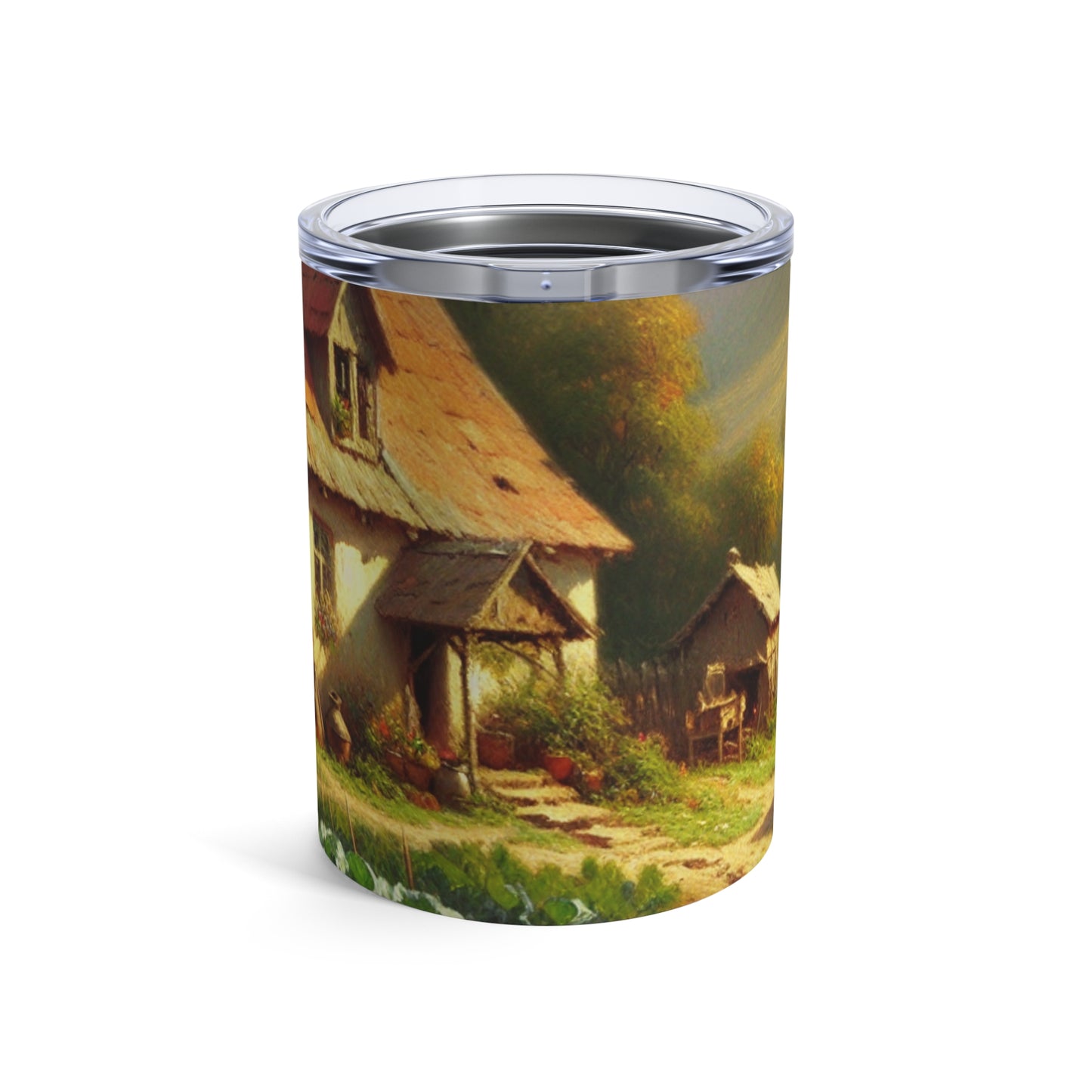 "Bustling Market: A Colorful Post-Impressionist Scene" - The Alien Tumbler 10oz Post-Impressionism