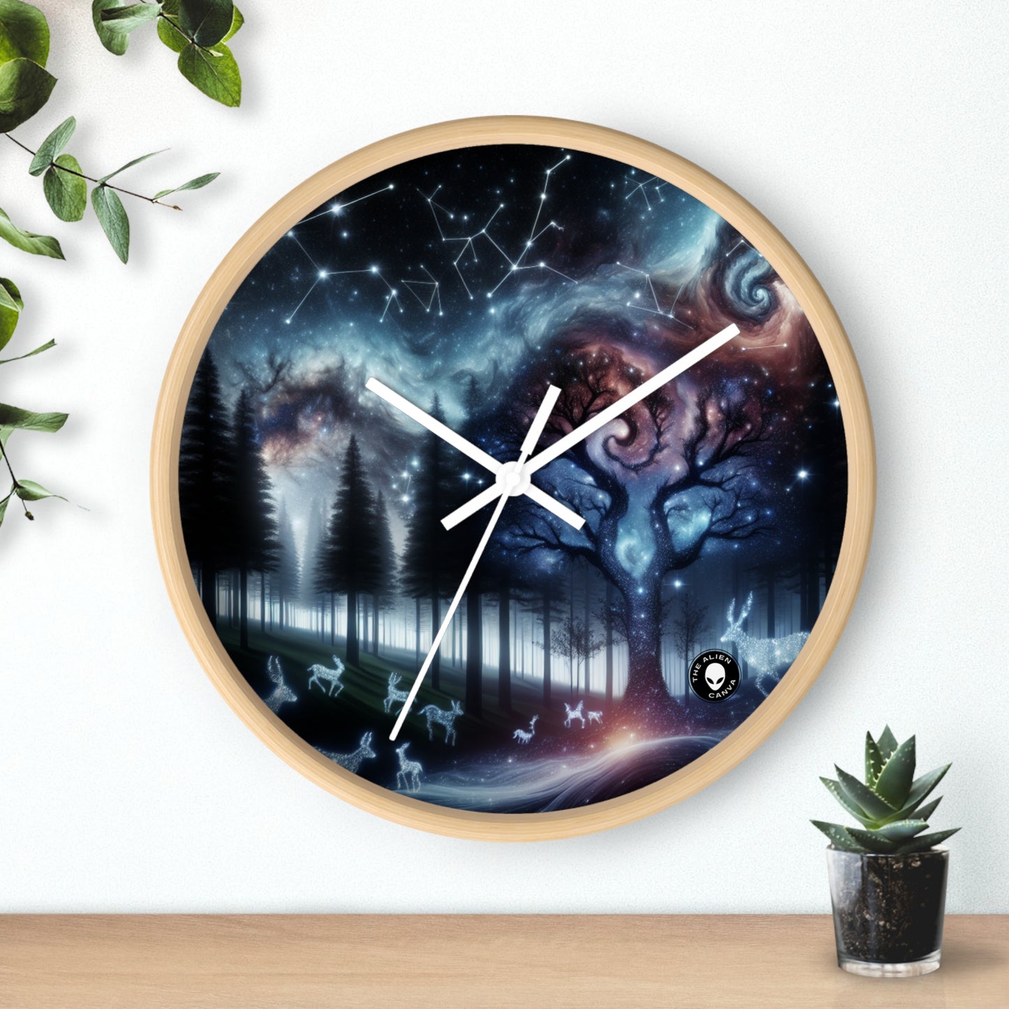 "Galactic Oasis" - The Alien Wall Clock