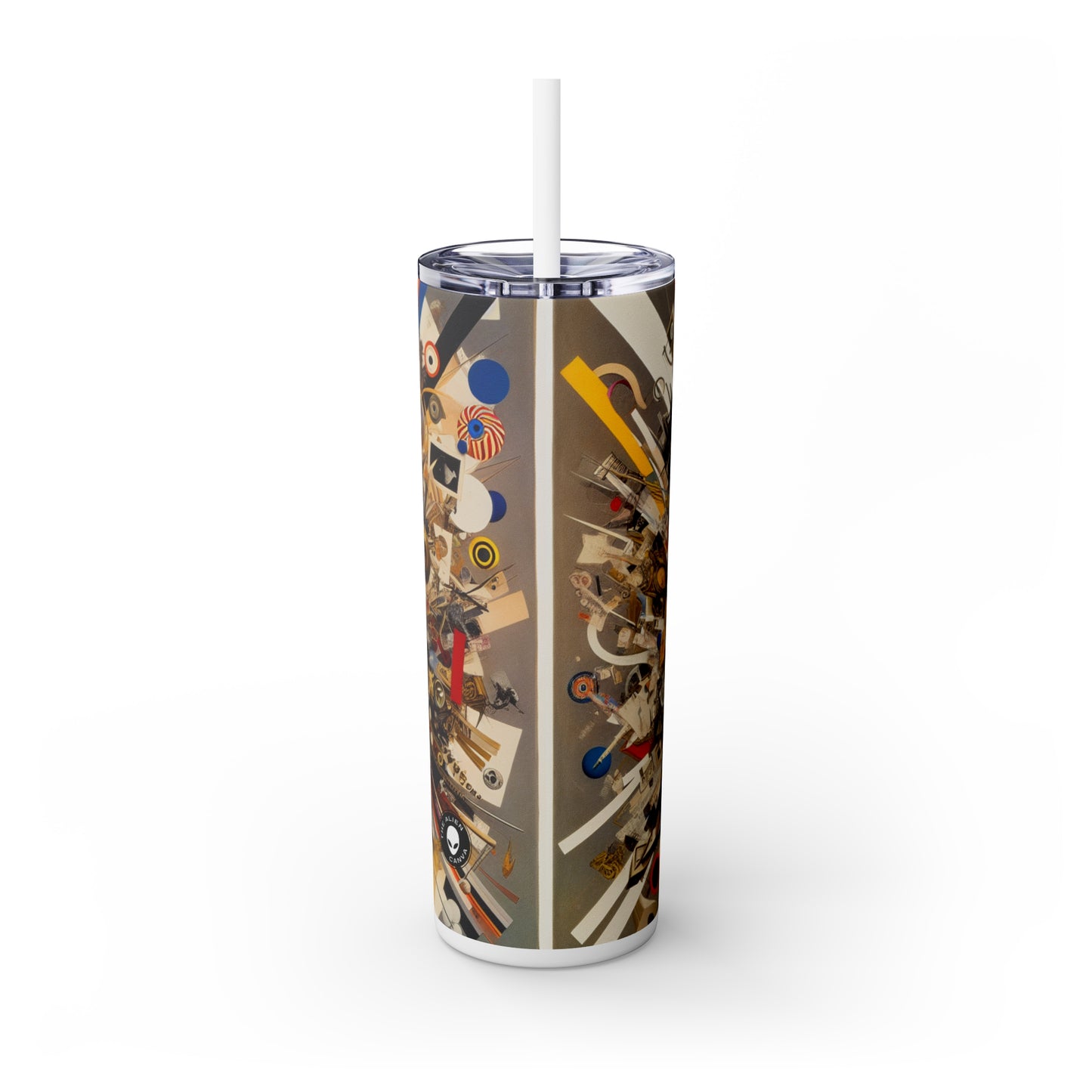 "Quirky Time Quack" - The Alien Maars® Skinny Tumbler with Straw 20oz Dadaism