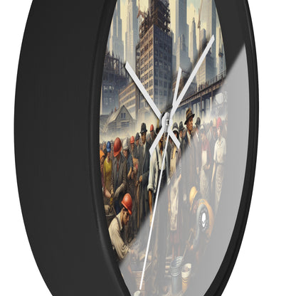 Title: "Unity in Action: Celebrating Solidarity's Triumph" - The Alien Wall Clock Social Realism