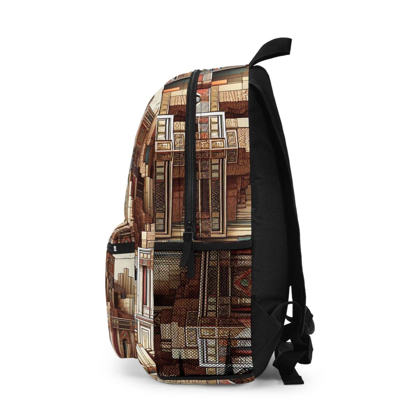 "Deco Ruins: Geometric Art in an Ancient Setting" - The Alien Backpack Art Deco Style