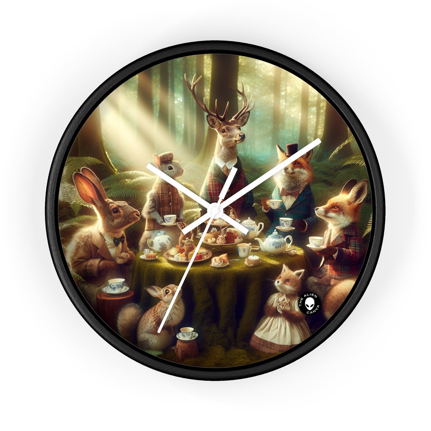 "Enchanted Tea Party" - The Alien Wall Clock