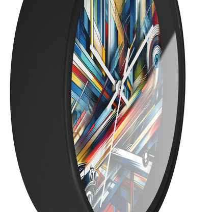 "Galactic Dream: Futuristic Neon City" - The Alien Wall Clock Futurism