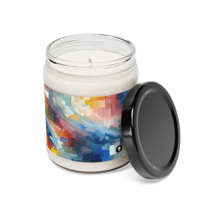 "Tranquil Sunset: A Soft Pastel Color Field Painting" - The Alien Scented Soy Candle 9oz Color Field Painting