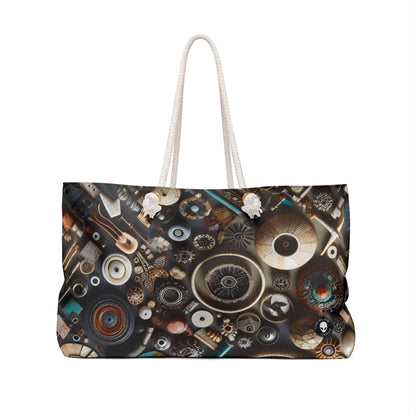 "Nature's Tapestry: Assemblage Art with Found Objects" - The Alien Weekender Bag Assemblage Art