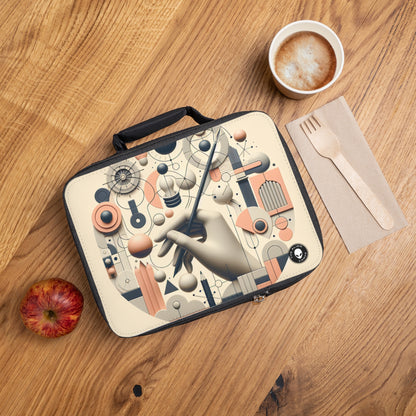 "Fusión tecnología-naturaleza: una exploración artística" - Arte conceptual de la bolsa de almuerzo alienígena