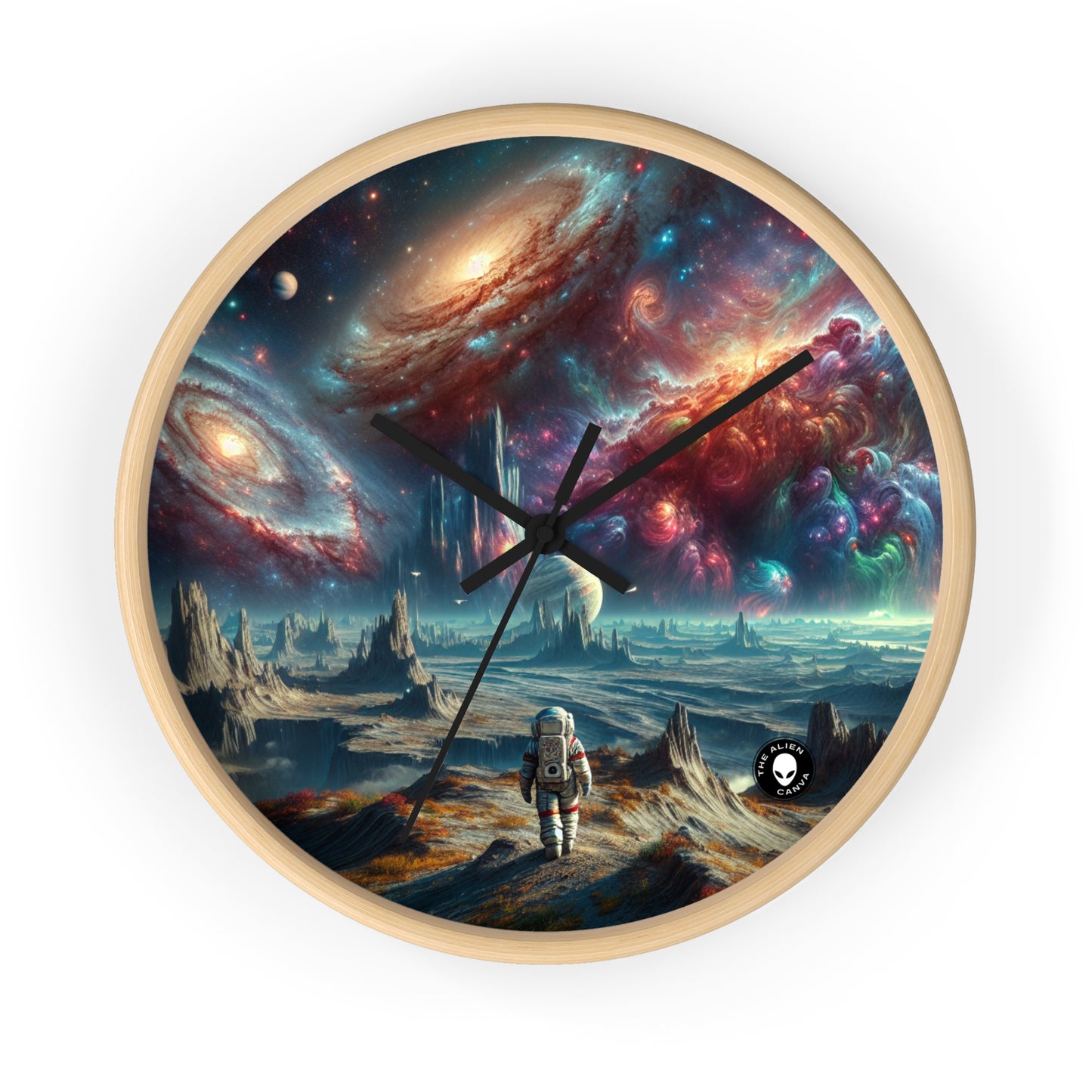 "Exploring the Celestial Realm" - The Alien Wall Clock