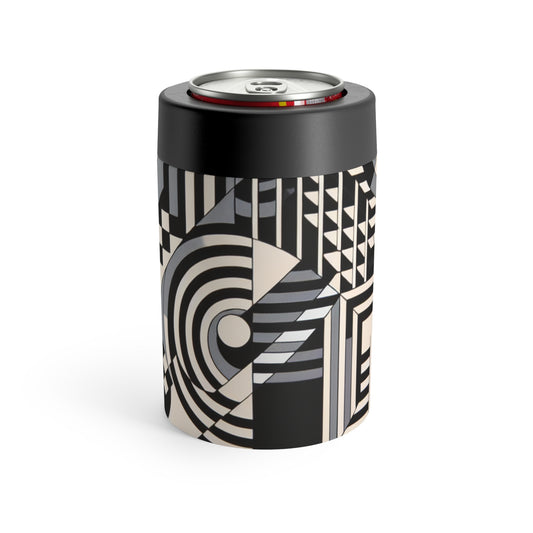 "Mesmerize : Géométrie audacieuse de l'Op Art en noir et blanc" - The Alien Can Holder Op Art