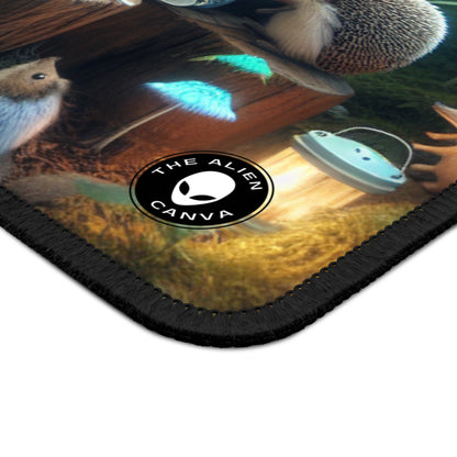 "Enchanted Tea Time: A Magical Forest Gathering" - The Alien Gaming Mouse Pad