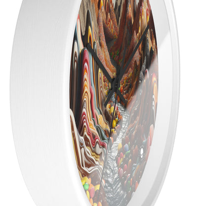 "Candyland: A Sweet Surrealistic Landscape" - The Alien Wall Clock