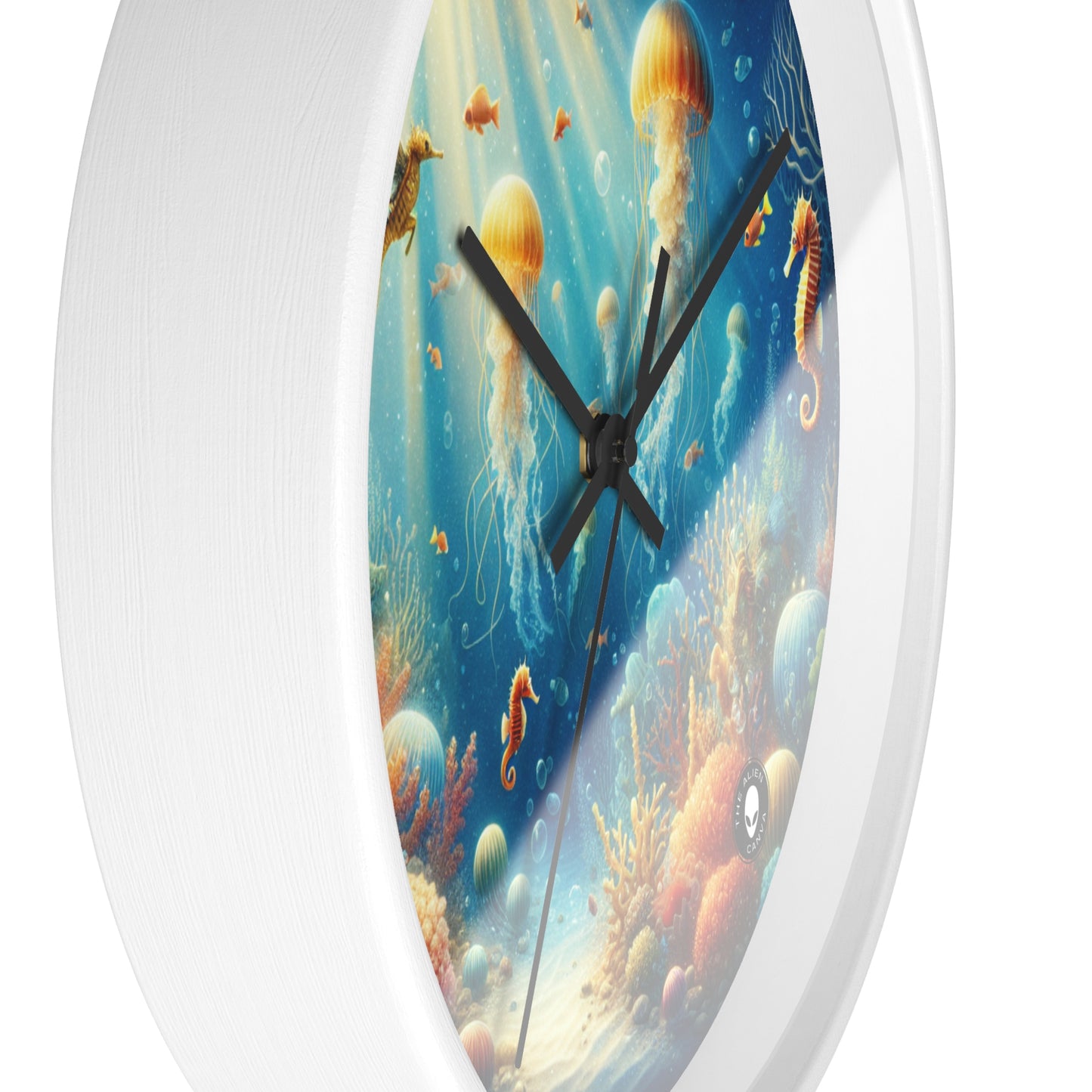 "Sunlit Serenity: A Magical Underwater Realm" - The Alien Wall Clock