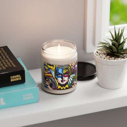 "Heroes of Pop Art: An Intermixing of Icons" - The Alien Scented Soy Candle 9oz Pop Art Style