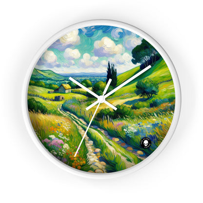 "Mystical Morning: A Post-Impressionist Journey into a Vibrant Dawn" - The Alien Wall Clock Post-Impressionism