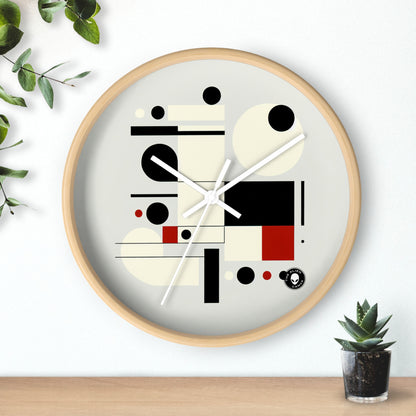 "Dynamic Balance: A Suprematist Exploration" - The Alien Wall Clock Suprematism