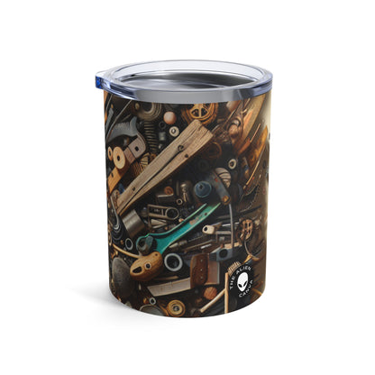 "Nature's Harmony: Assemblage Art with Found Objects" - The Alien Tumbler 10oz Assemblage Art