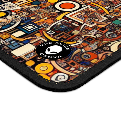 "Dadaist Delirium: A Chaotic Collage Adventure" - The Alien Gaming Mouse Pad Dadaism