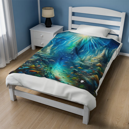 "Enchanted Underwater City" - The Alien Velveteen Plush Blanket