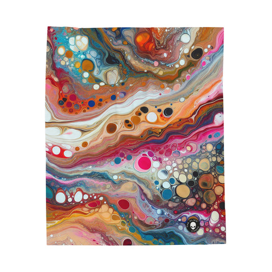 "Colores cósmicos: creación de un fascinante vertido acrílico inspirado en nebulosas celestes" - The Alien Velveteen Plush Blanket Acrylic Pouring