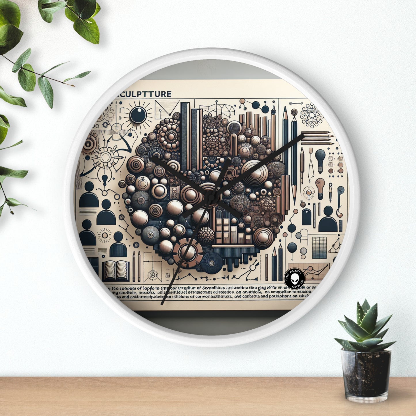 "Community Canvas: A Living Art Installation" - The Alien Wall Clock Social Sculpture