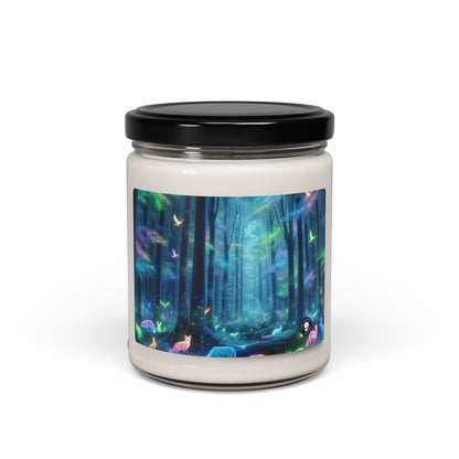 "Forêt arc-en-ciel enchantée" - Bougie parfumée au soja Alien 9oz