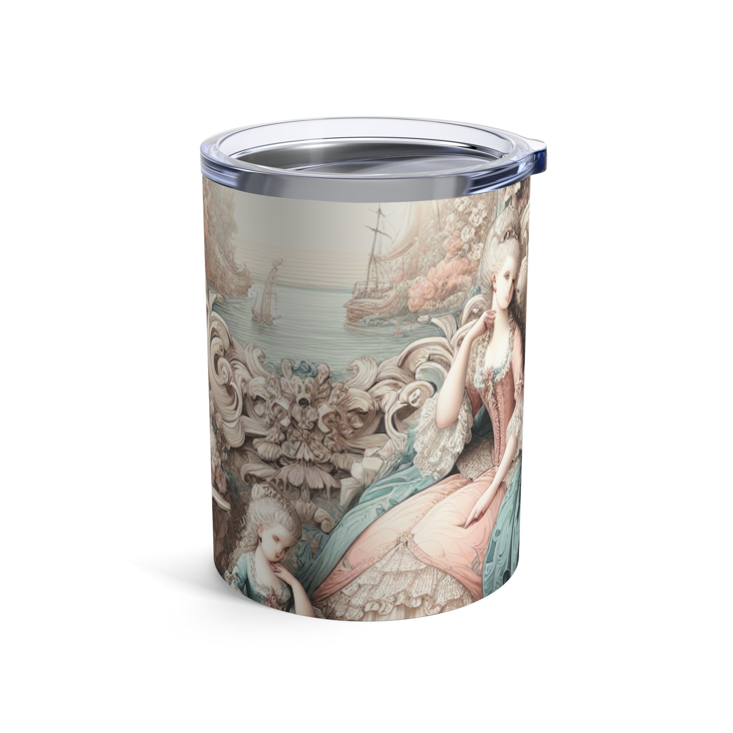 "Enchantment in Pastel Gardens: Rococo Fairy Princess" - The Alien Tumbler 10oz Rococo