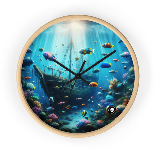 "Sunken Shipwreck Wonderland" - The Alien Wall Clock