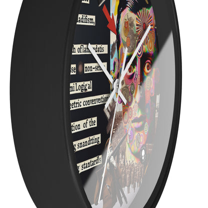 "Absurdity Unleashed: Creating a Dadaist Collage of Chaos" - The Alien Wall Clock Dadaism