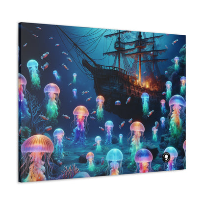 "Glowing Jellyfish Paradise: A Dreamy Underwater Adventure" - The Alien Canva