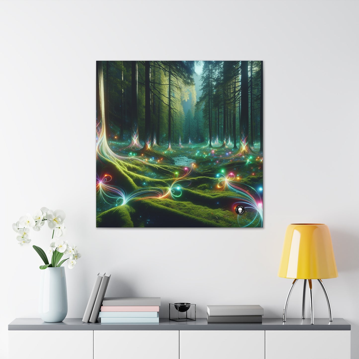 - Crystal-Enchanted Forest: A Tapestry of Light - The Alien Canva