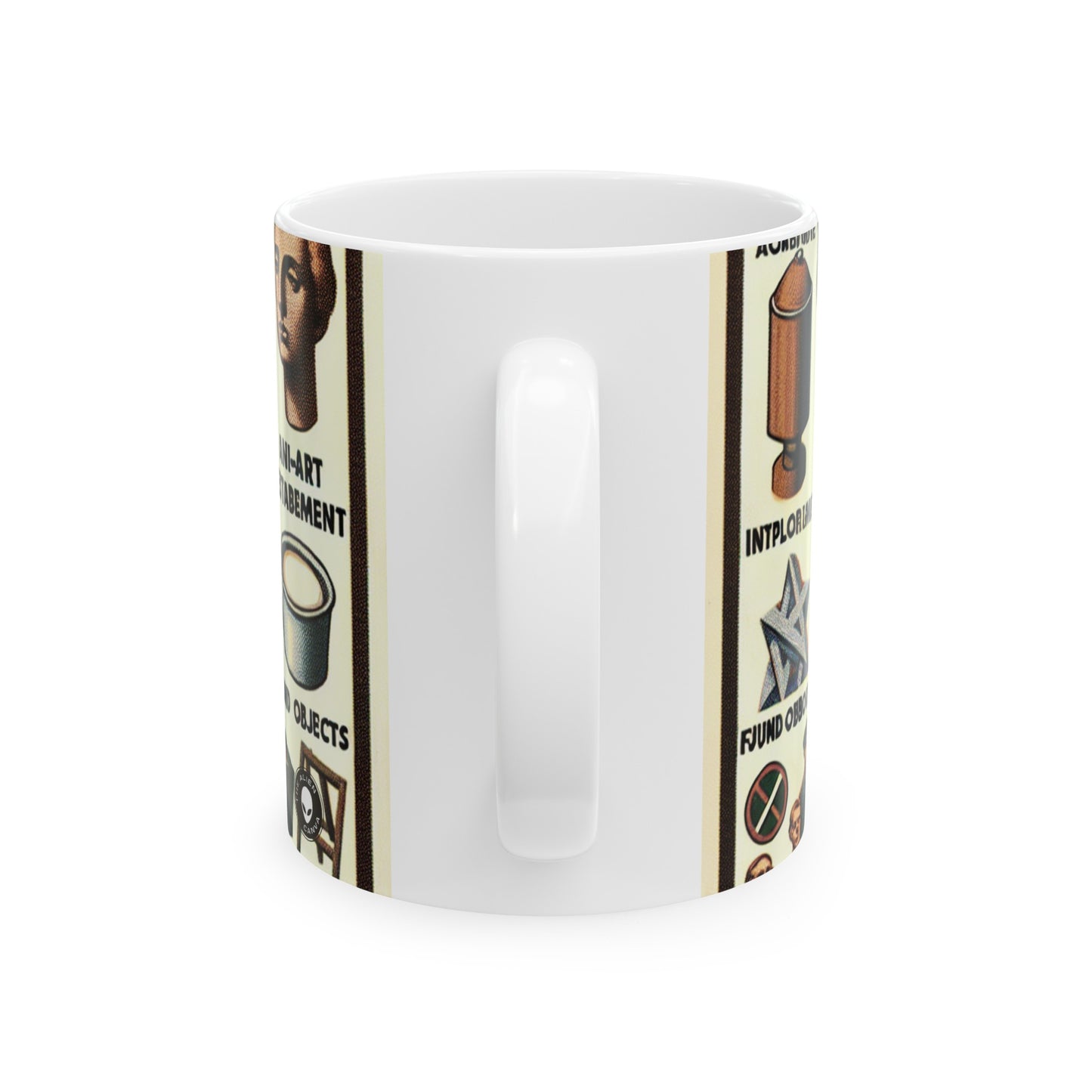 "Chance in Motion: Creating a Fluxus Installation with Found Objects" - The Alien Ceramic Mug 11oz Fluxus