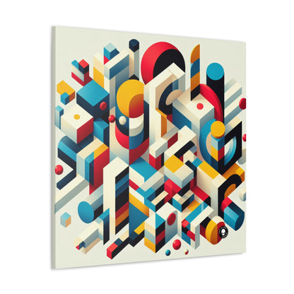 "Harmonious Balance: Geometric Abstract Art" - The Alien Canva Geometric Abstraction