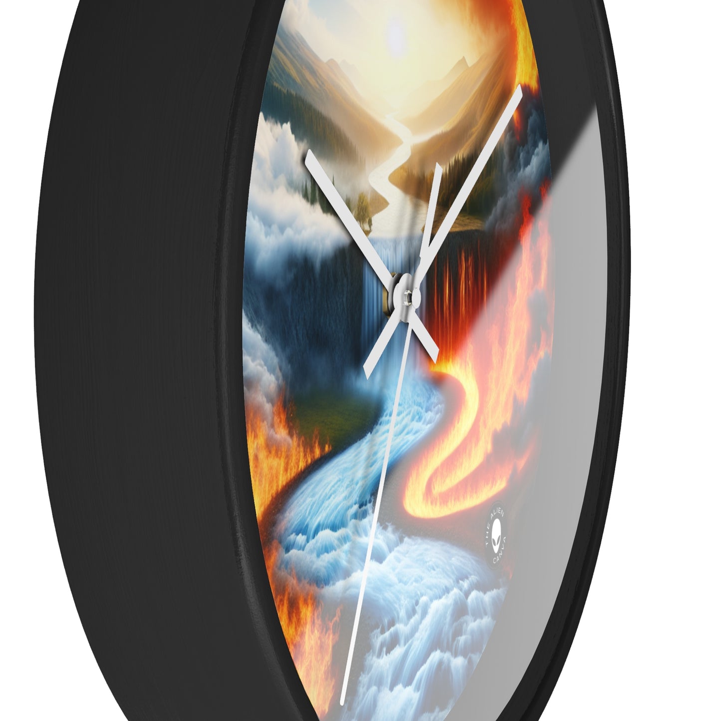 "Fusion of Elements: Harmony in Contrast" - The Alien Wall Clock