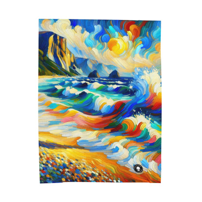 "The Fauvist Shore" - The Alien Velveteen Plush Blanket Fauvism