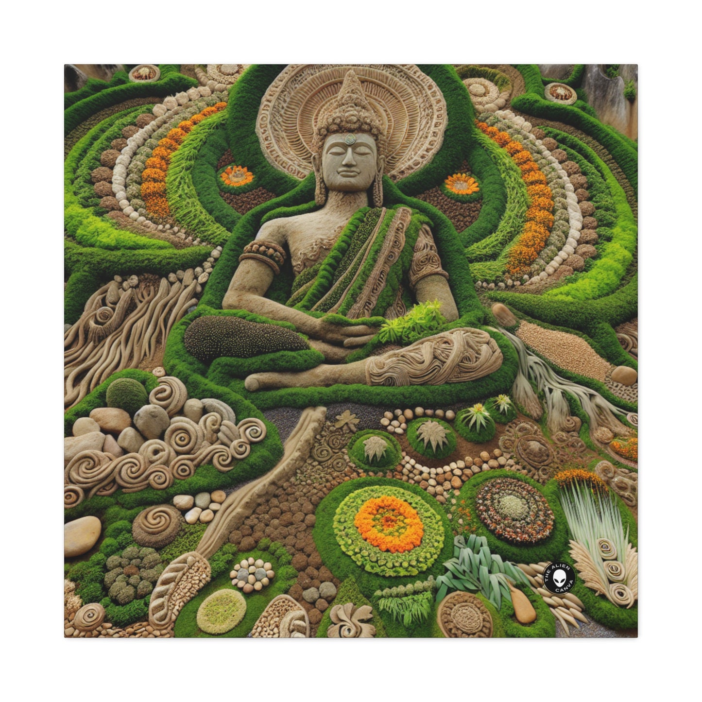 "Forest Mandala: A Harmony of Nature" - The Alien Canva Earth Art