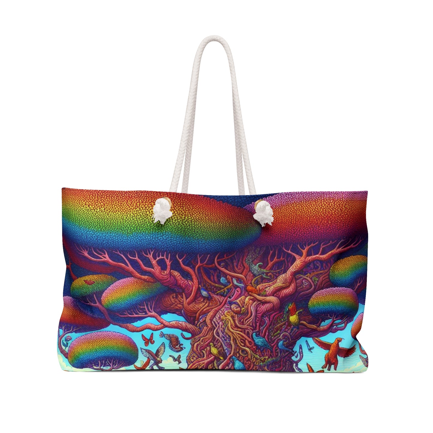 "Animal Tea Party in a Rainbow Wonderland" - The Alien Weekender Bag