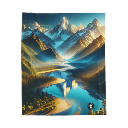 "Serenity's Palette: A Sunset Symphony" - The Alien Velveteen Plush Blanket Photorealism