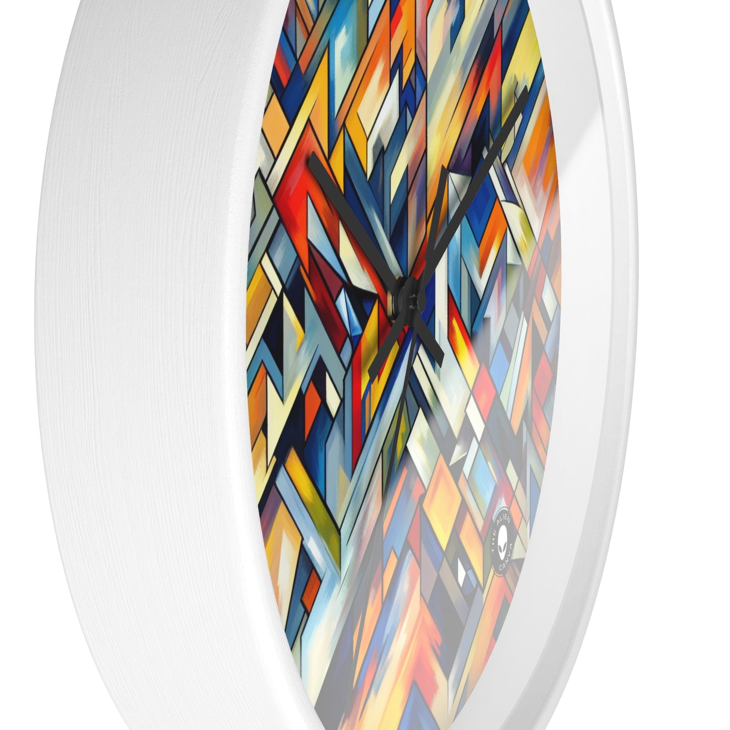 "Night Pulse: A Cubo-Futurist Cityscape" - The Alien Wall Clock Cubo-Futurism