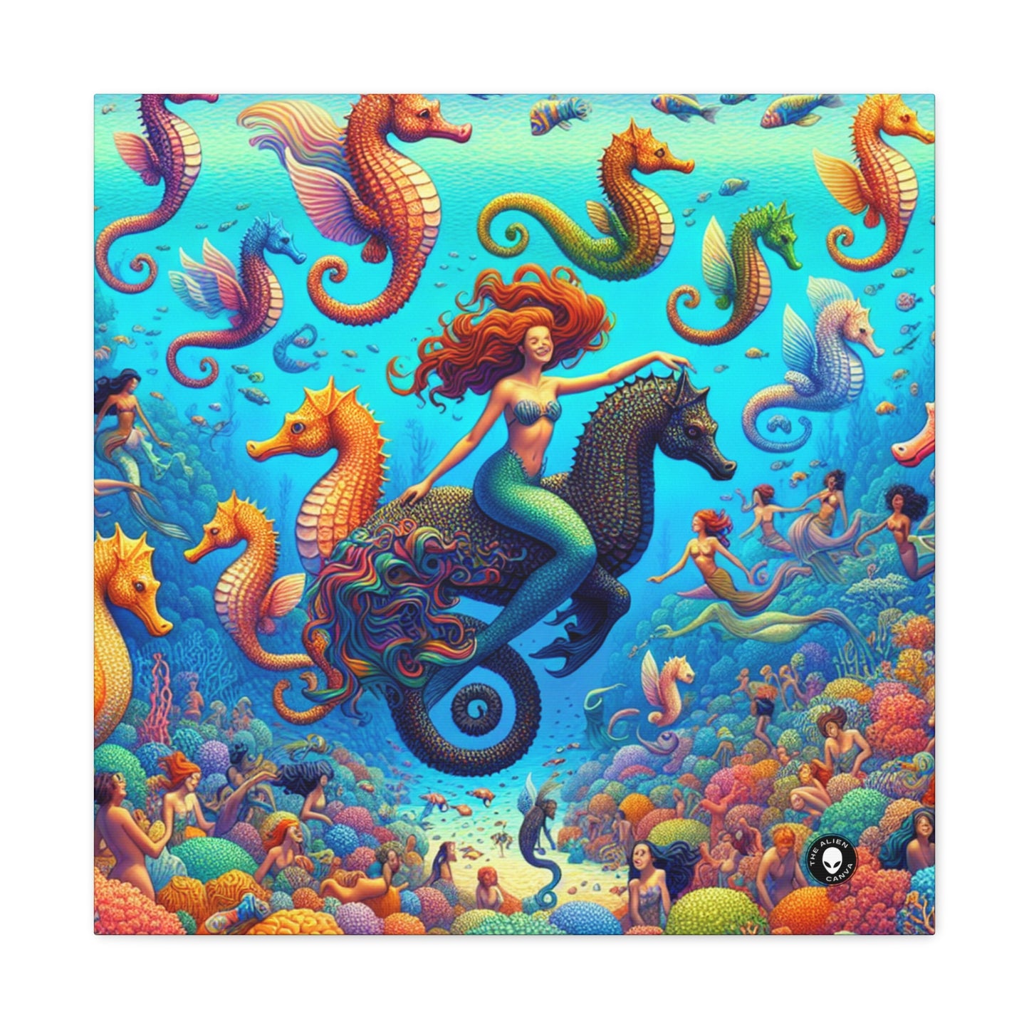 "Seahorse Serenade: Un mágico viaje submarino" - The Alien Canva