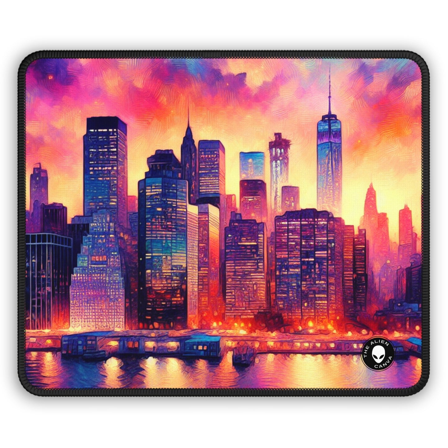 Oasis oculto: una obra maestra del impresionismo espontáneo en tonos vibrantes - The Alien Gaming Mouse Pad Impressionism