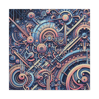 "Chaos &amp; Order : Une danse dynamique de couleurs et de motifs" - The Alien Canva Algorithmic Art