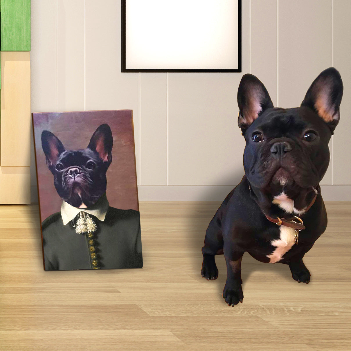 Imagen de retrato de lienzo de mascota personalizada