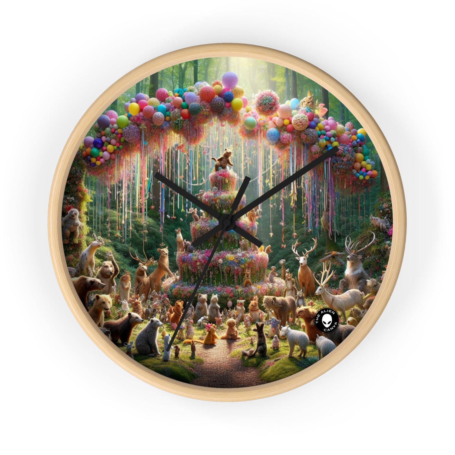 "Forest Fiesta" - The Alien Wall Clock