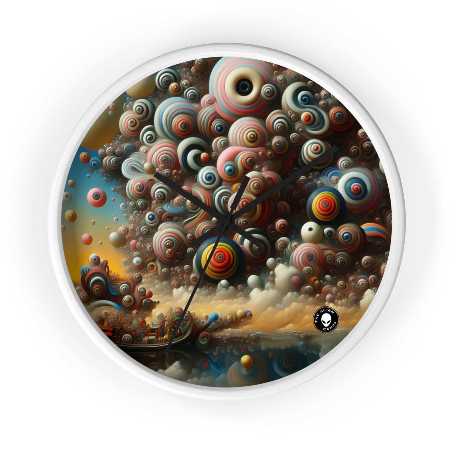 "Dreamscape Sojourn" - The Alien Wall Clock Surrealism