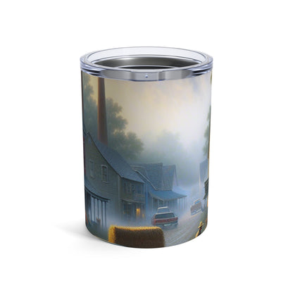 "Harvest Tranquility: A Midwest Farm Scene" - The Alien Tumbler 10oz Regionalism