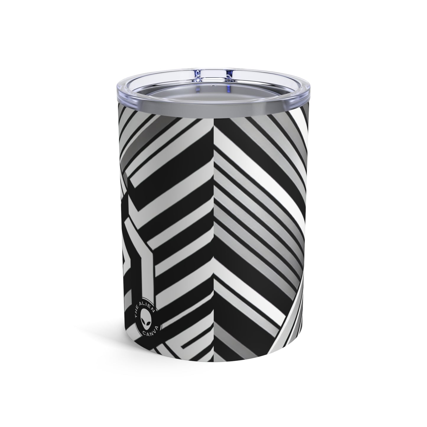 "Perception in Motion: A Mind-Bending Op Art Masterpiece" - The Alien Tumbler 10oz Op Art